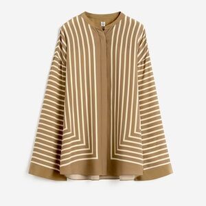 Toteme striped silk crepe blouse